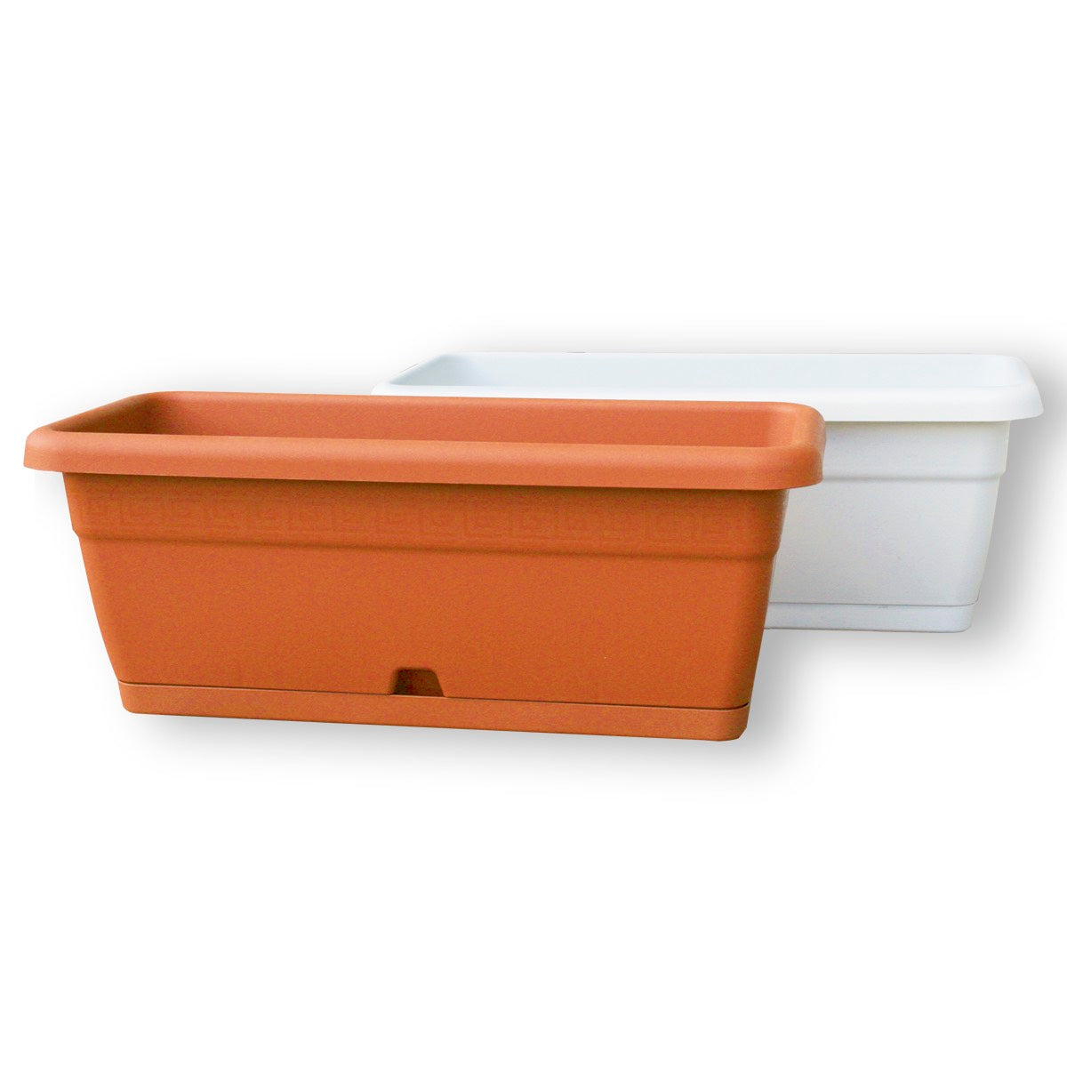 BALCONETTA CON SOTTOVASO VOLTERRA - COLORE BIANCO - cm 55