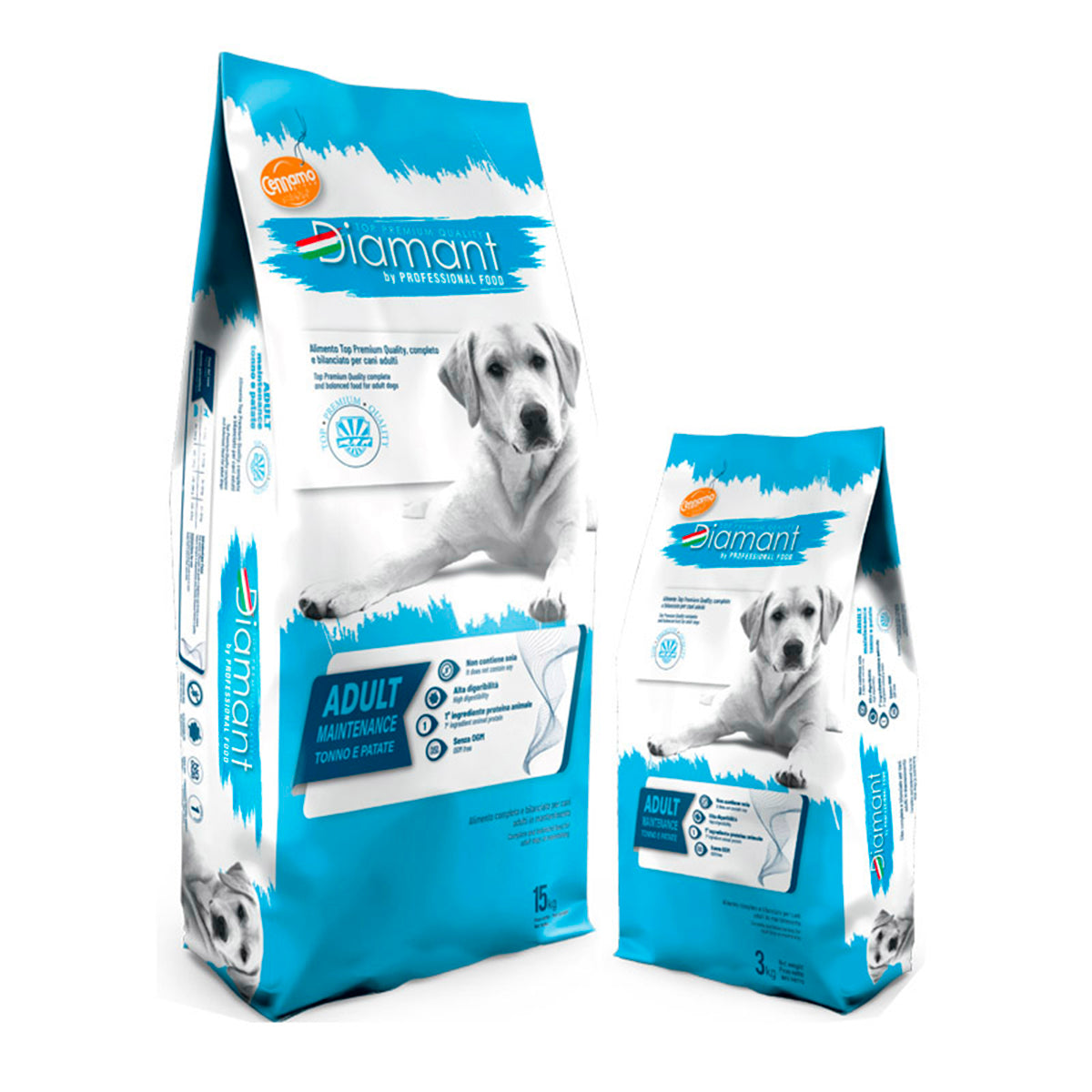 DIAMANT ADULT MAINTENANCE gusto TONNO E PATATE - Kg 3 e Kg 15