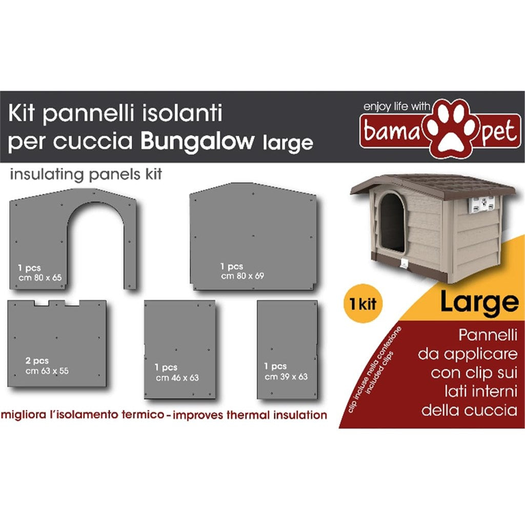 KIT PANNELLI ISOLANTI PER CUCCIA BUNGALOW - medium o large