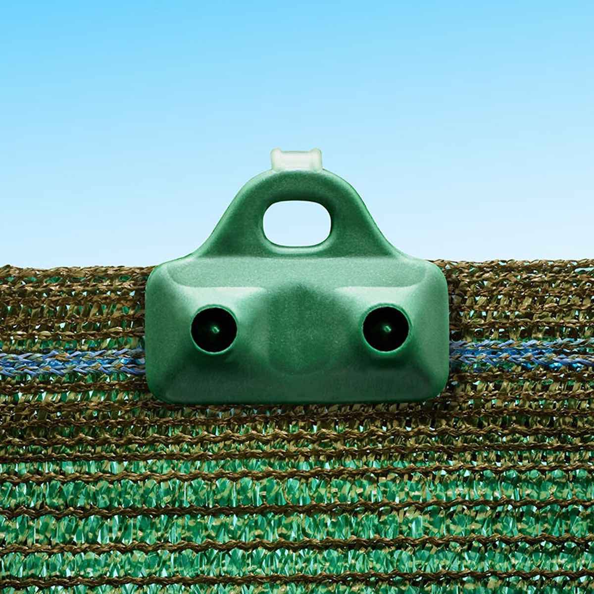 PIASTRINA CLIPPARETE VERDE - 2 PUNTE - pz 50