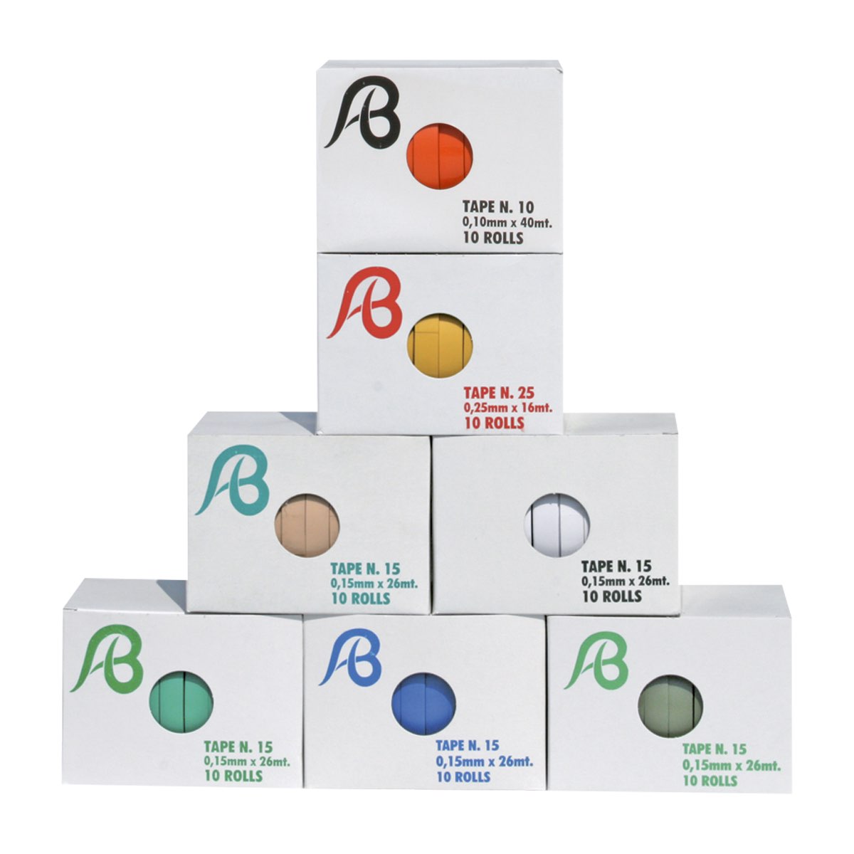 NASTRO TAPE mm 0,15 x mt 26 - vari colori