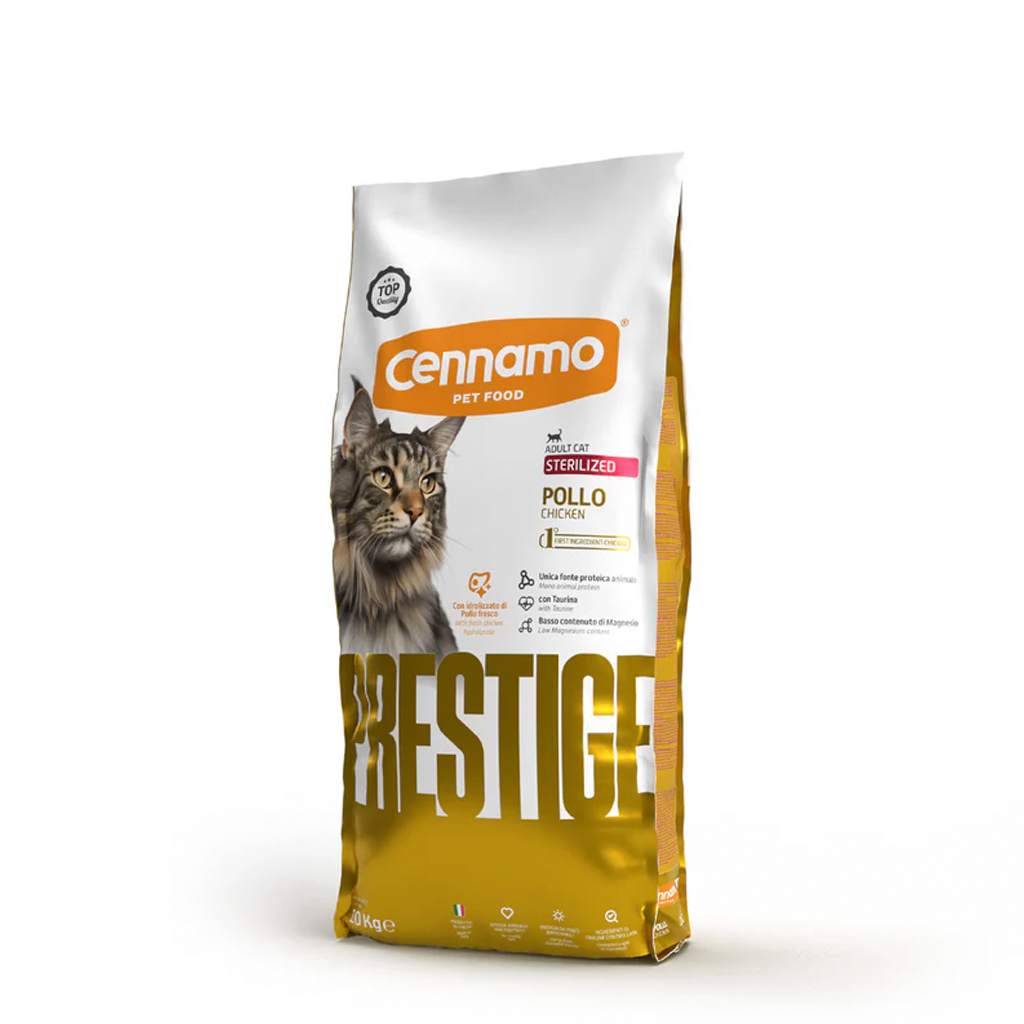 PRESTIGE CAT STERILIZED gusto POLLO - Kg 1,5 e Kg 10