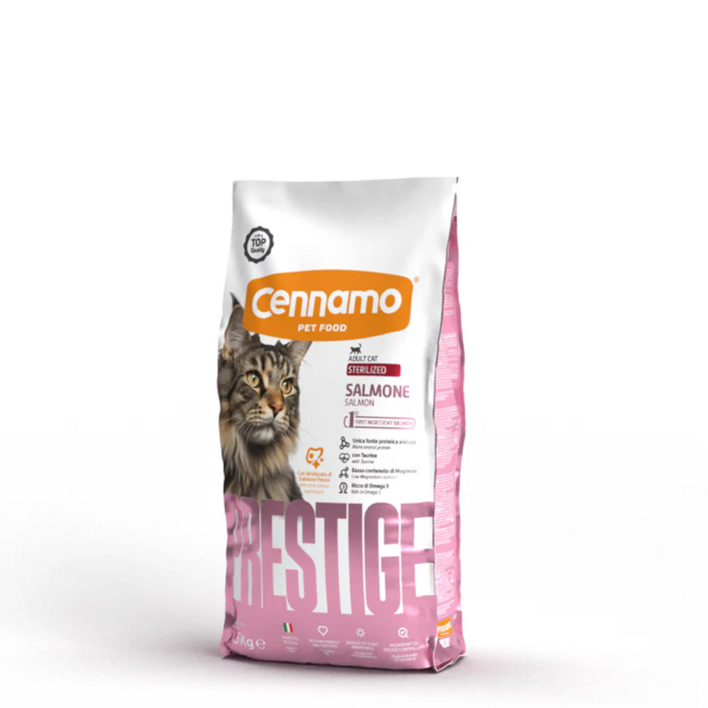 PRESTIGE CAT STERILIZED gusto SALMONE - Kg 1,5 e Kg 10