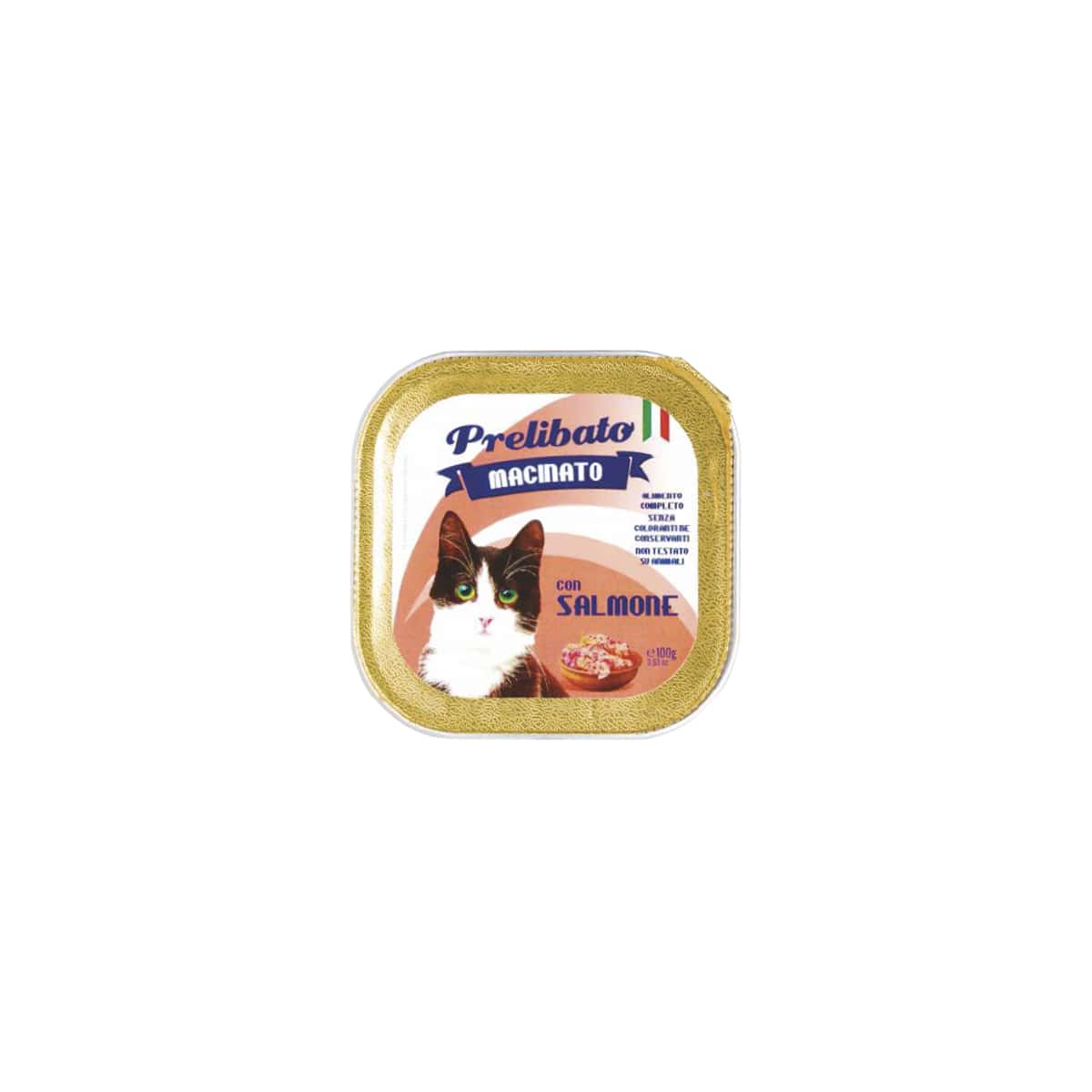 PRELIBATO GATTO gusto SALMONE - gr 100 vaschette x n. 32 pz