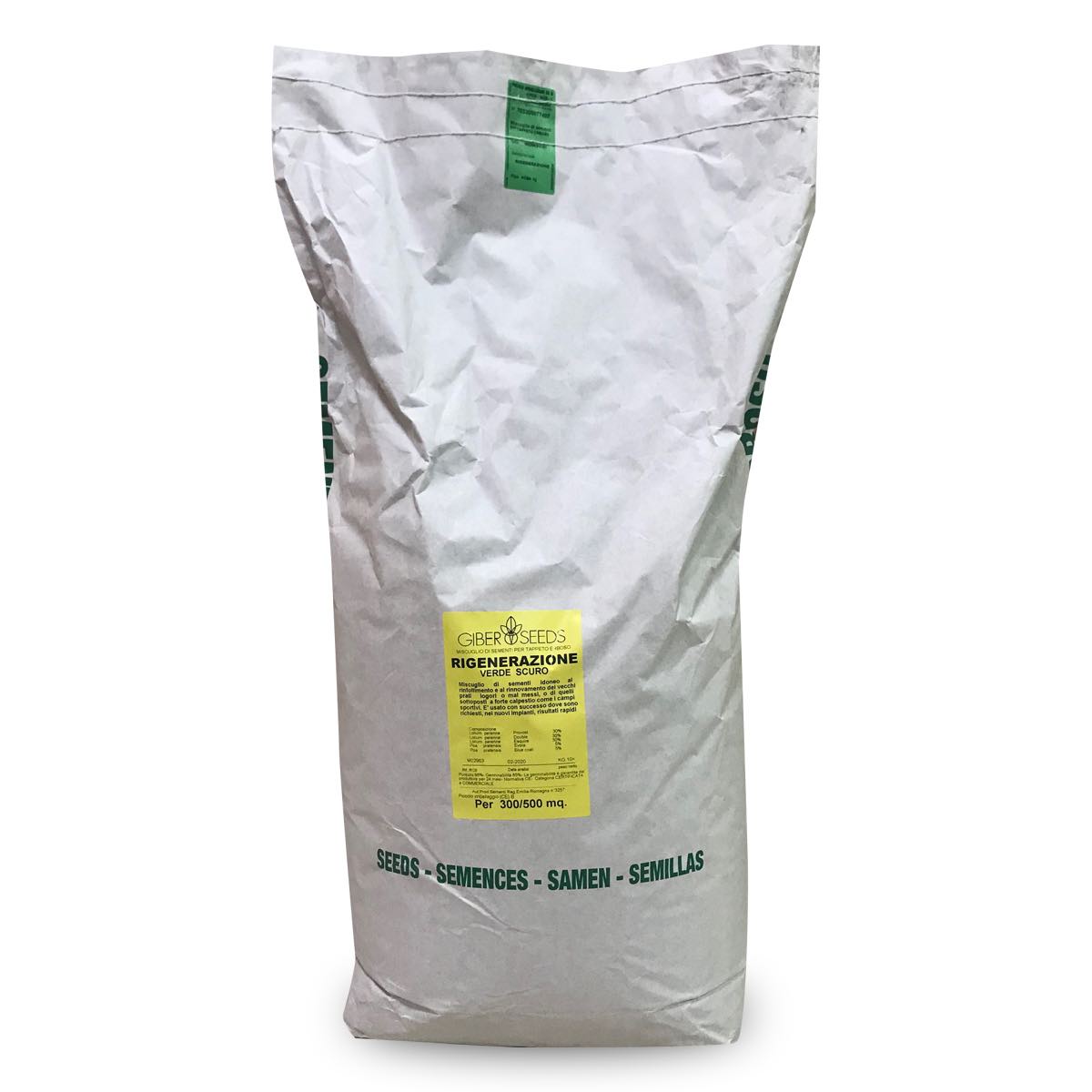 MISCUGLIO SEME GIBER SEEDS RIGENERAZIONE VERDE SCURO - Kg 10