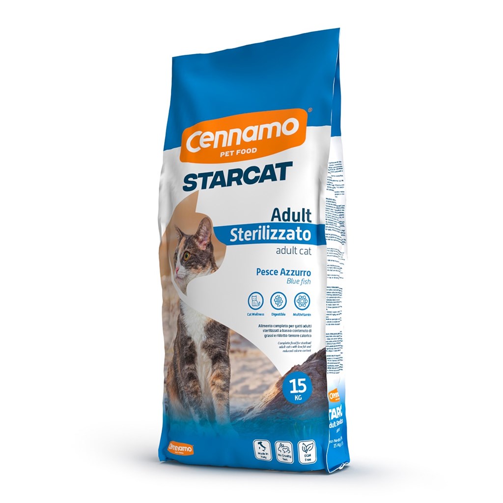 STARCAT STERILIZZATO gusto PESCE AZZURRO - Kg 15