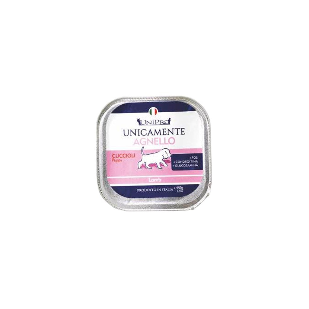 UNICAMENTE CANE gusto AGNELLO - per CUCCIOLI - gr 150 x n. 22 pz