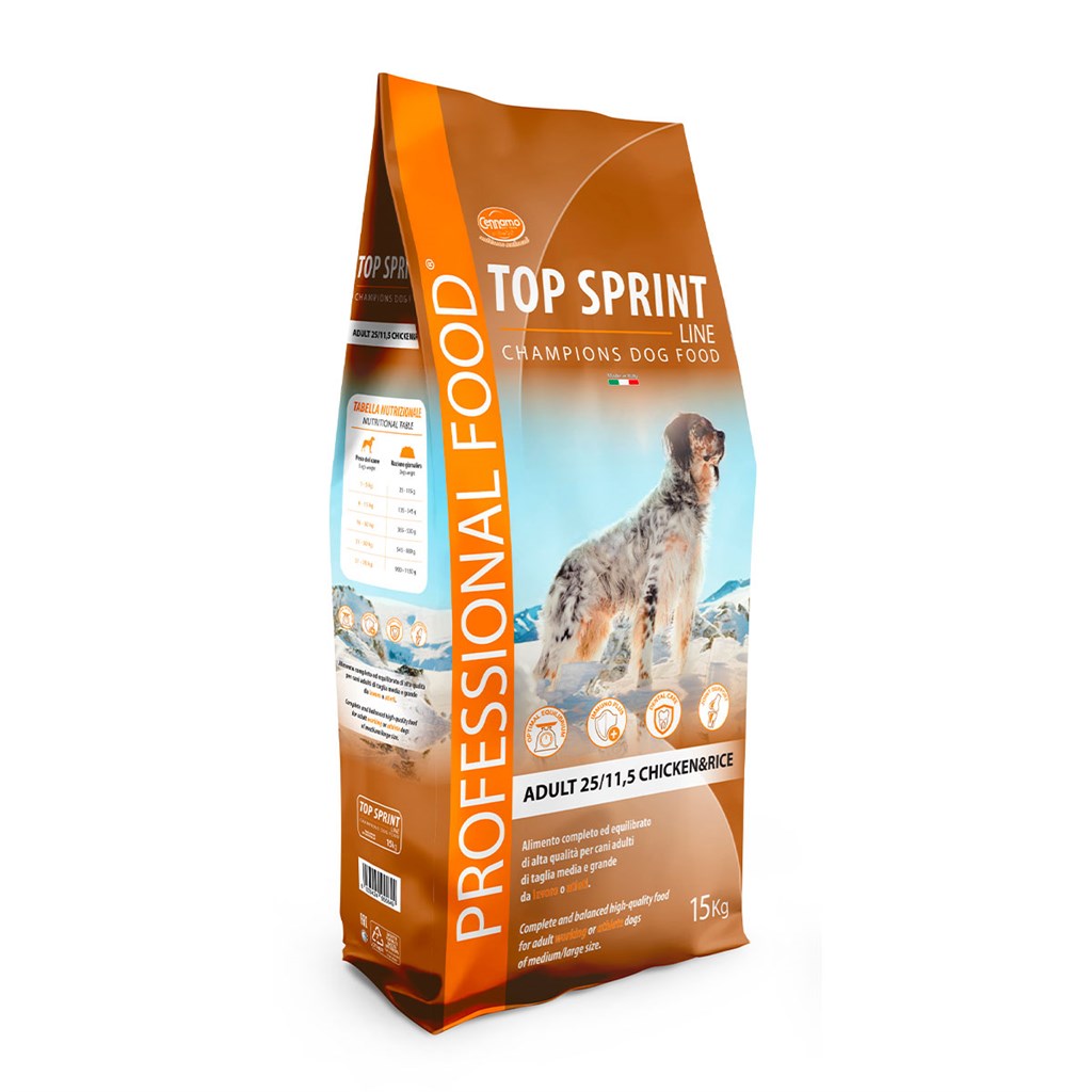 TOP SPRINT 25-11,5 gusto POLLO E RISO - Kg 15