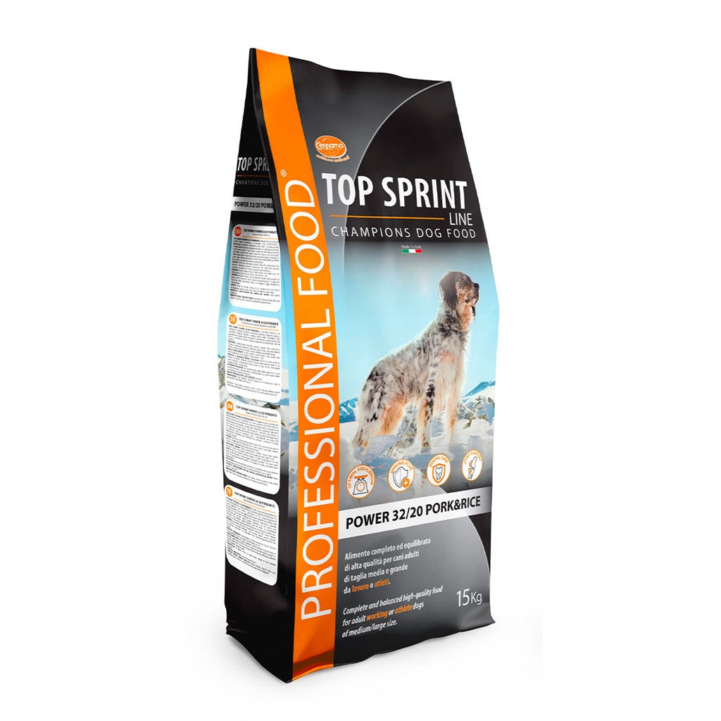 TOP SPRINT 32-20 POWER gusto MAIALE E RISO - Kg 15