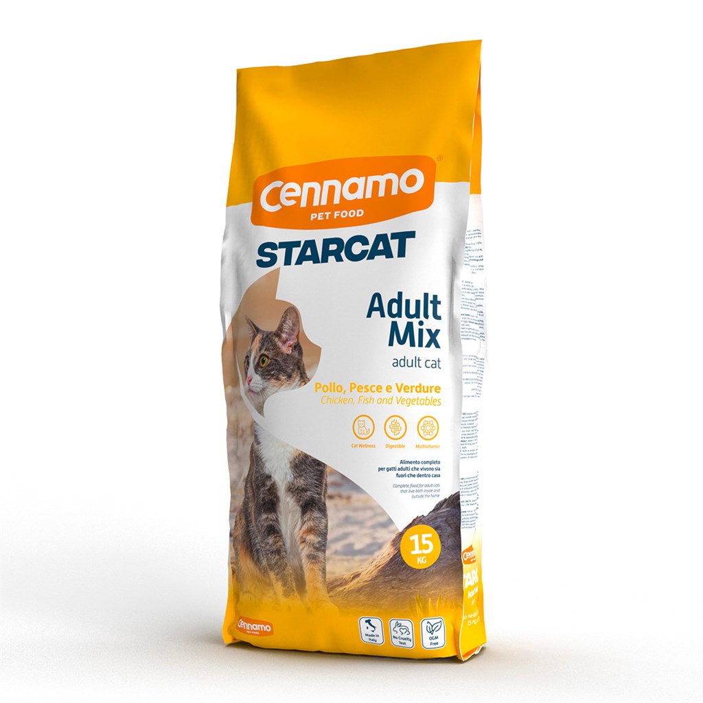 STARCAT ADULT MIX gusto POLLO, PESCE E VERDURE - Kg 15