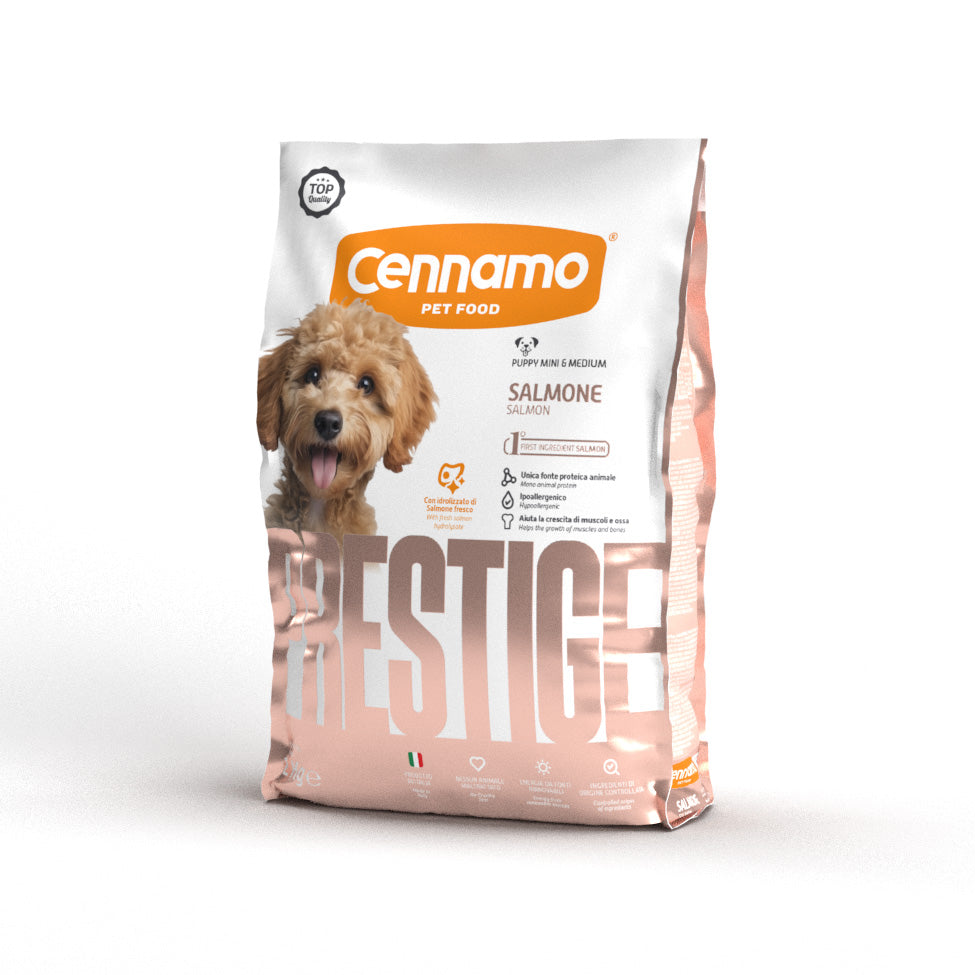 PRESTIGE PUPPY MINI MEDIUM gusto SALMONE - Kg 2 e Kg 12