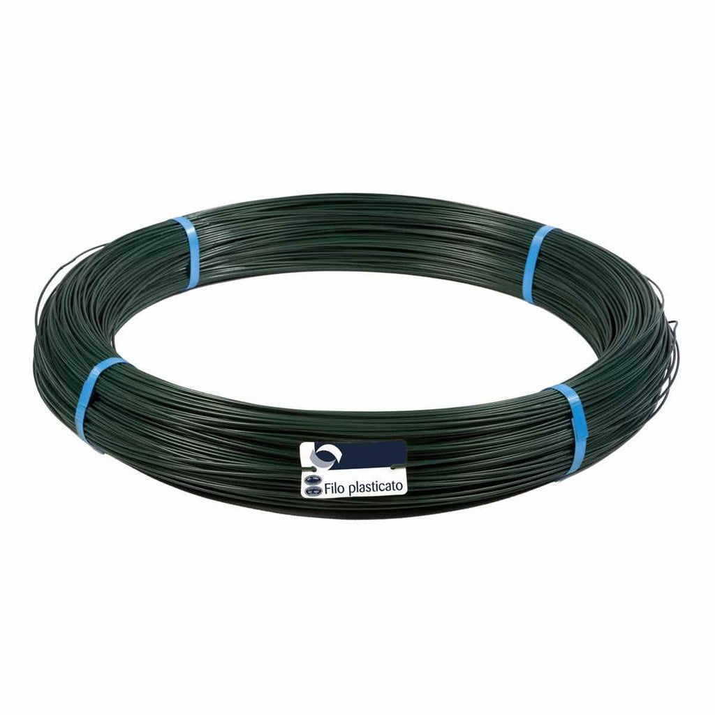 FILO METALLICO PLASTIFICATO in rotolo - colore verde - varie misure