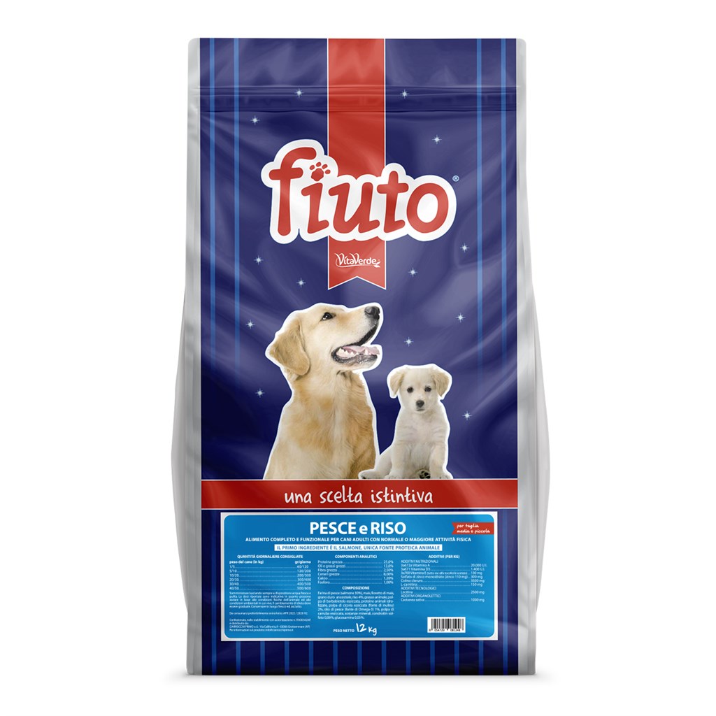 FIUTO gusto PESCE E RISO - Kg 4 e Kg 12