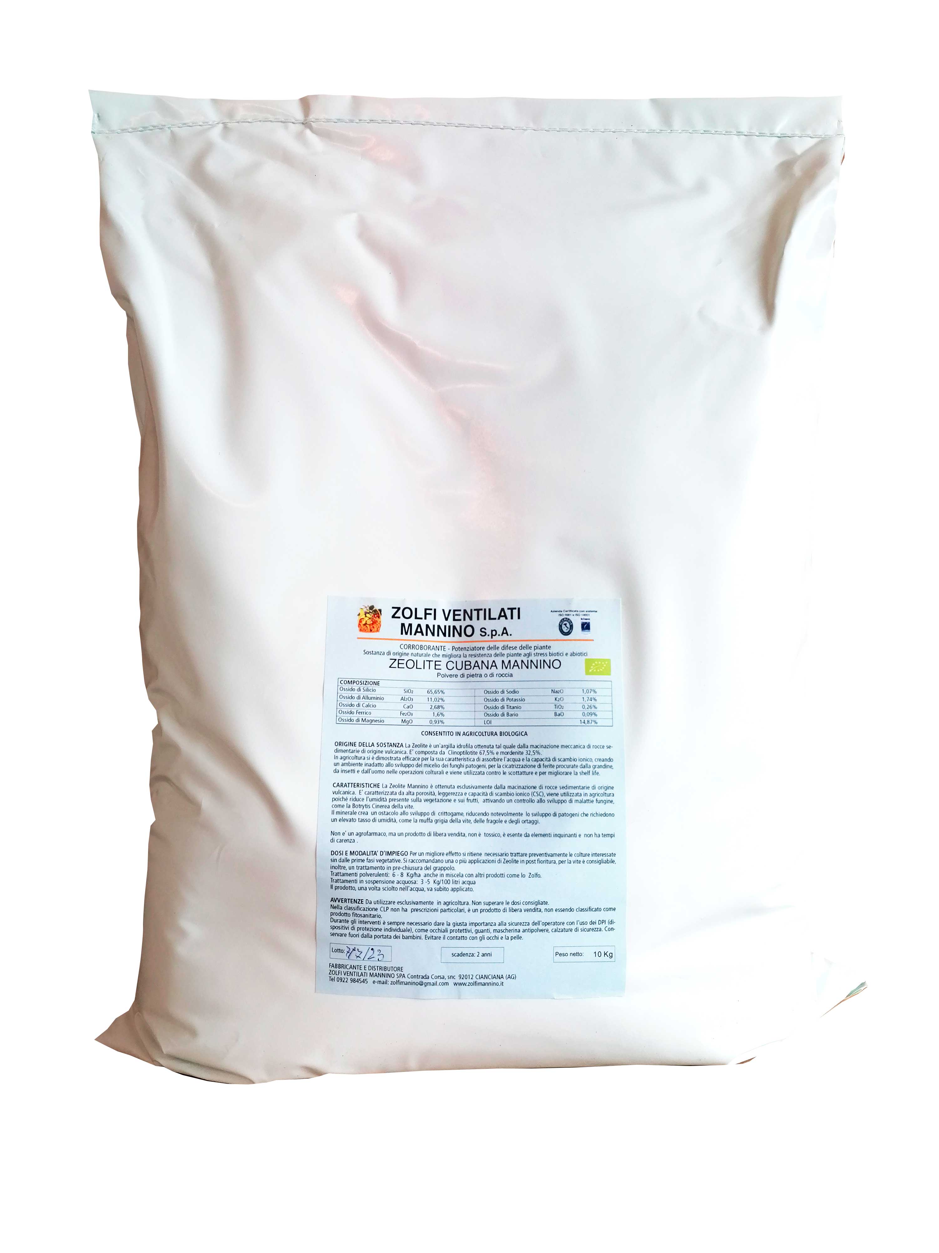 ZEOLITE CUBANA MANNINO - Kg 10 - BIO