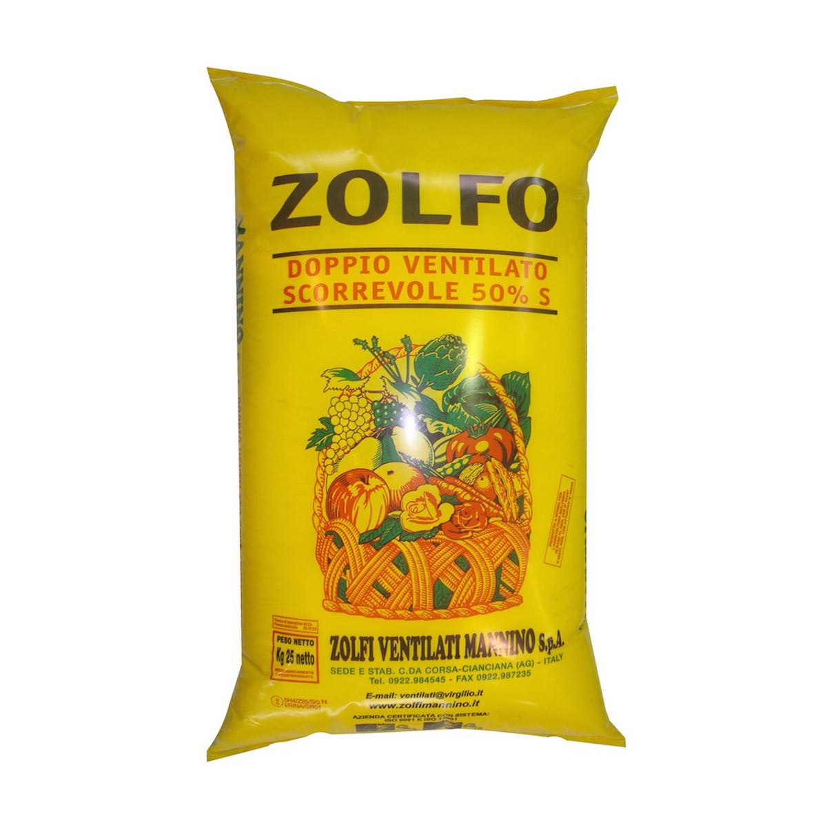 ZOLFO DOPPIO VENTILATO SCORREVOLE 50% S MANNINO - Kg 5 e Kg 25 - BIO