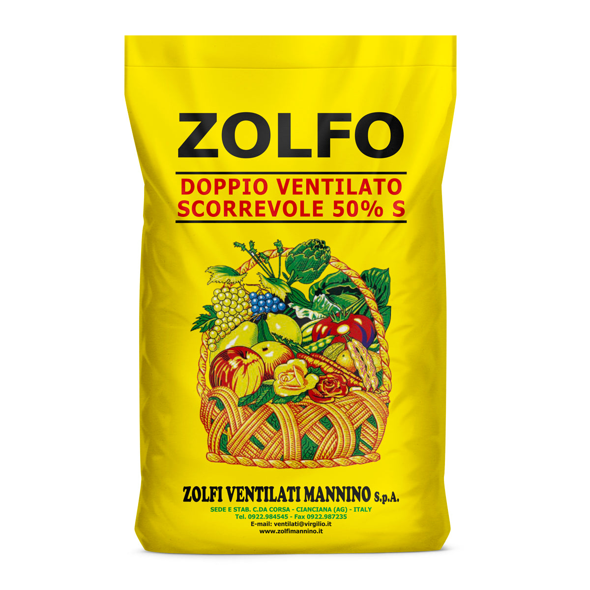 ZOLFO DOPPIO VENTILATO SCORREVOLE 50% S MANNINO - Kg 5 e Kg 25 - BIO