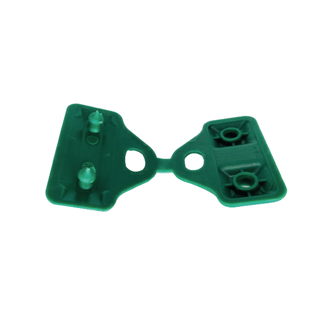 PIASTRINA CLIPPARETE VERDE - 2 PUNTE - pz 50