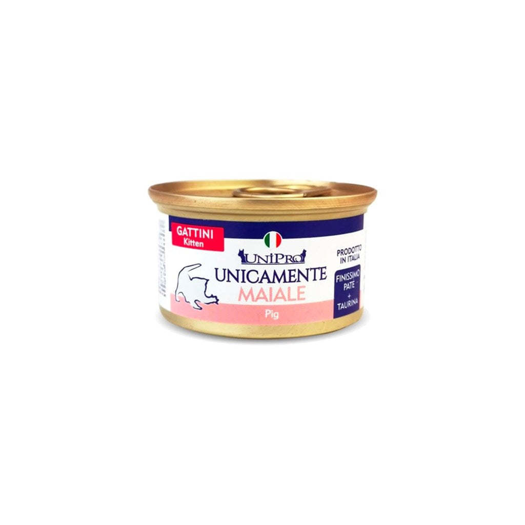UNICAMENTE GATTO gusto MAIALE - per GATTINI - gr 85 x n. 24 pz