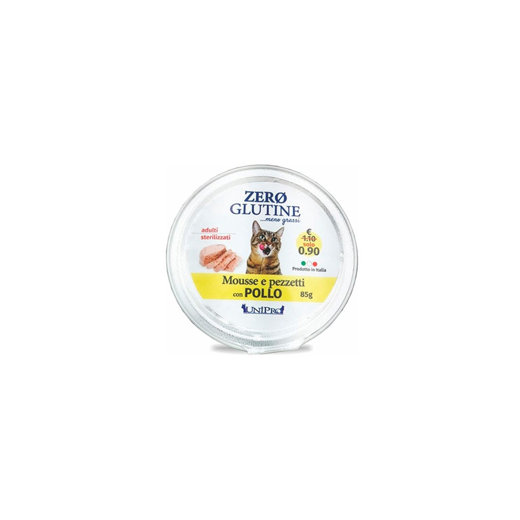 ZERO GLUTINE GATTO gusto POLLO - GLUTEN FREE - gr 85 x n. 24 pz