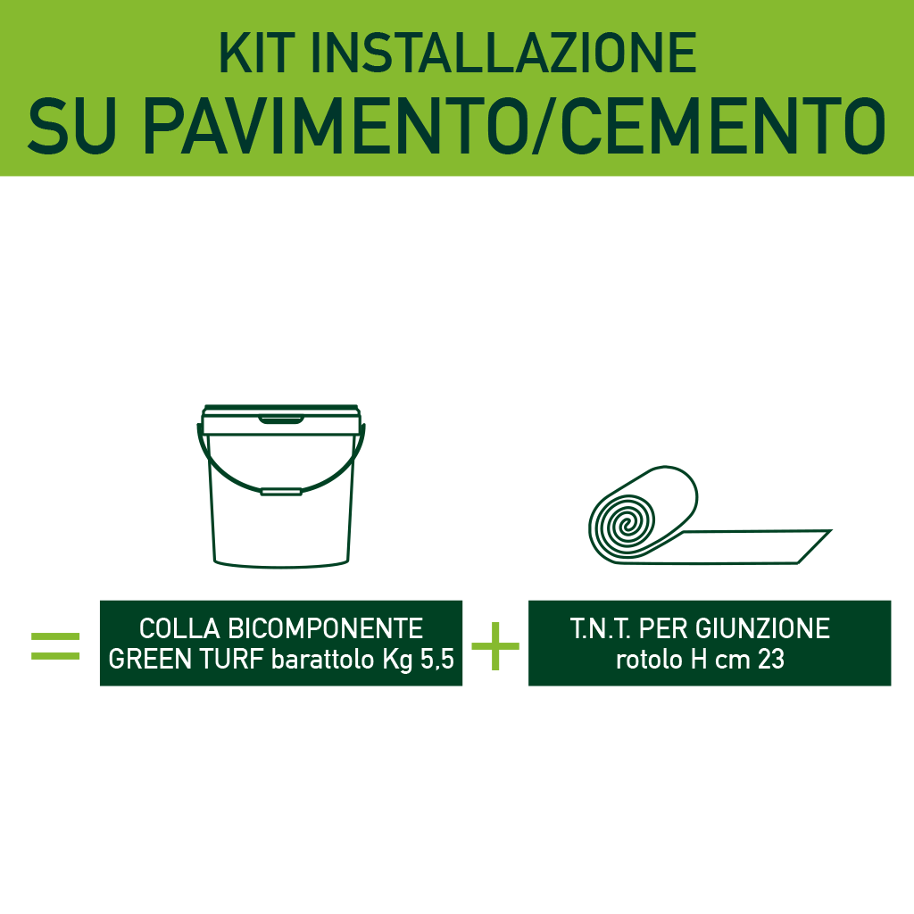 KIT INSTALLAZIONE PRATO SINTETICO SU PAVIMENTO/CEMENTO